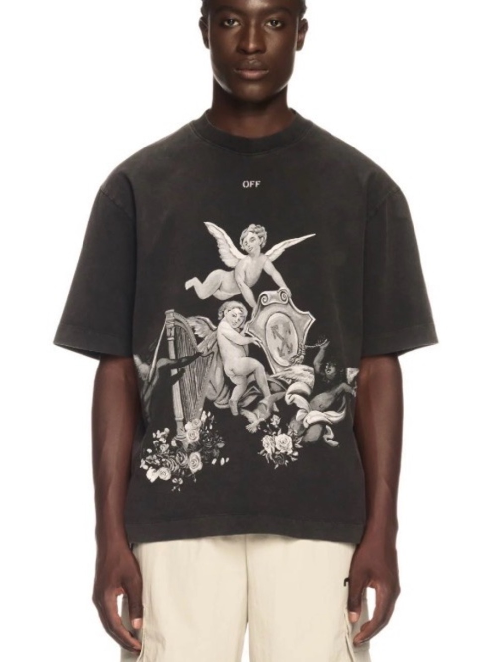Off-White Men's XS • Putti Skate Black Angel T-Shirt Tee.